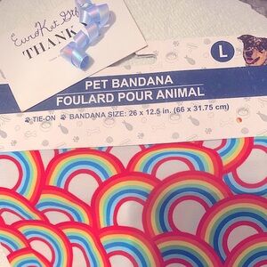 Rainbow colors Pet Bandana Large for Dog or Cat NEW in Package